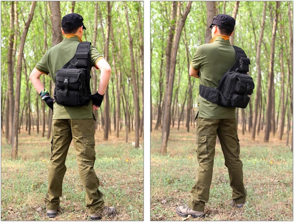 Tactical Military Sling Pack - Molle Chest Daypack Backpack for Outdoor Use