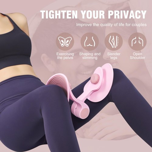 CENMIFI Thigh Trainer - Thigh Toner, Pelvic Floor Trainer, Kegel Trainer & Butt, Leg, Arm Toning Trainer Equipment for Home Gym Workout (Pink)