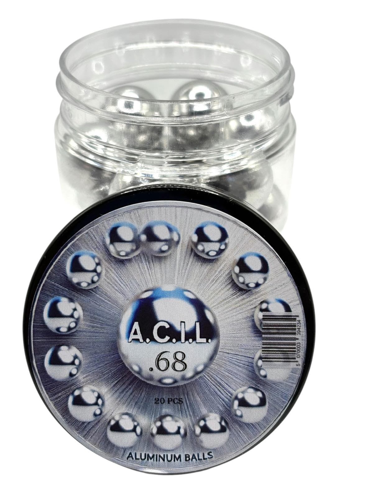 Aluminum Balls in 68 Caliber Solid Resuable Seamless Paintballs for High Impact, Training, Target Practice and Defense .68 Cal. (20 pcs)