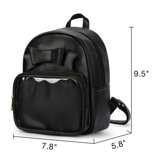 STEAMEDBUN Ita Backpack Black Pin Display Backpack For Women,Cosplay