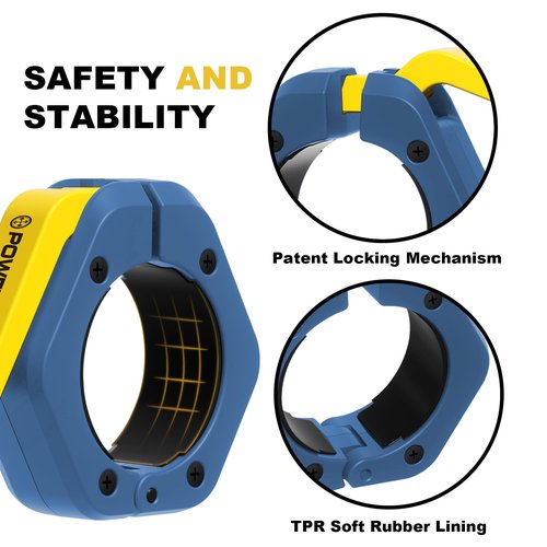 POWER GUIDANCE 2 inch Magnetic Barbell Collars, Quick Release Barbell Clamps for Olympic Lifts and Strength Training (Blue)