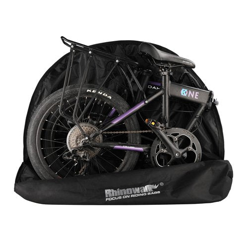 SUNELFFY Folding Bike Bag for 14-20inch Bicycle Carry Bike Bag for Brompton Travel Case Bike Transport Bag for Car Train Air Travel Portable, Black