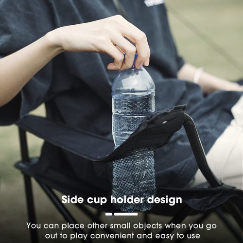 Damei century 4PCS Folding Camping Chairs-Lightweight, Installation-Free, Portable Chair for Beach, Lawn, Outdoor Sports,Black