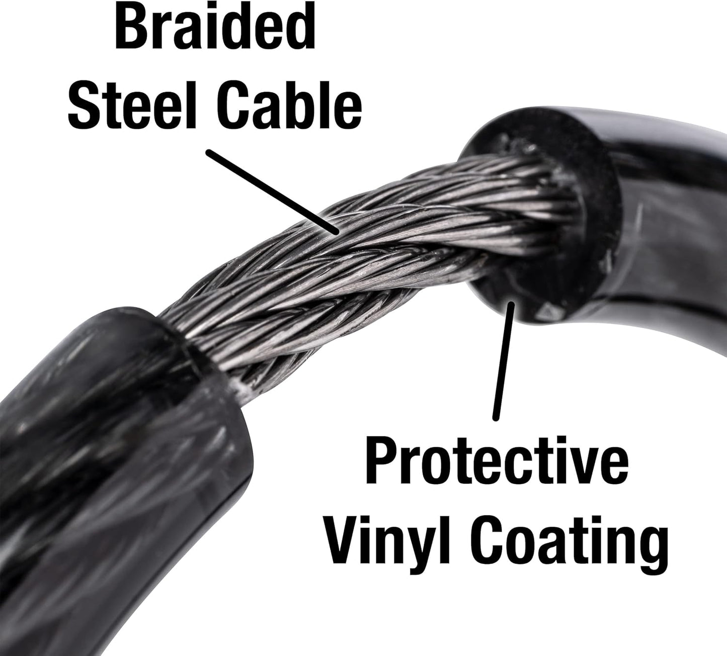 Master Lock Bike Lock Cable with Combination Black, 8143D