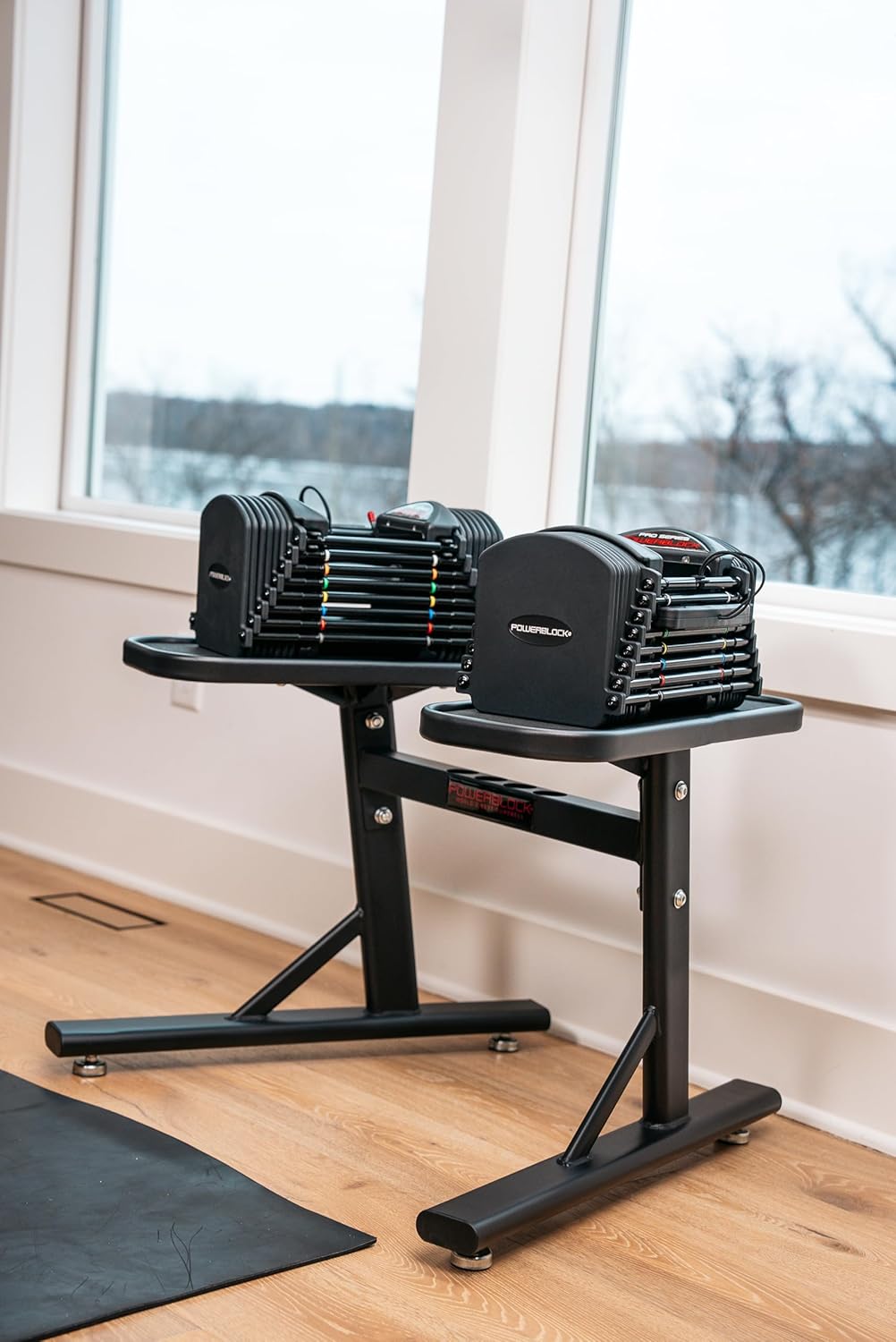 PowerBlock PowerMax Stand – Dumbbell Rack & Weight Rack, Use with Weights up to 90 Pounds, Durable Steel Construction, Home Gym Strength Training, Innovative Workout Equipment