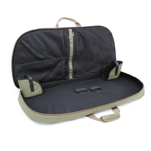 BOW CREW Cruiser Bow Case | Features Comfortable Carrying Options & Spacious Interior with Multiple Accessory Pockets | Durable, Lightweight Archery Case Protection for Your Bow | Moss Green