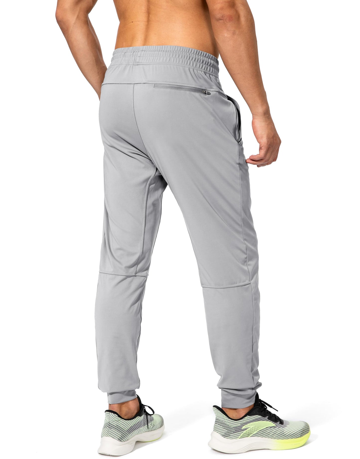G Gradual Men's Sweatpants with Zipper Pockets Athletic Pants Traning Track Pants Joggers for Men Soccer, Running, Workout(Silver Drop,XXL)