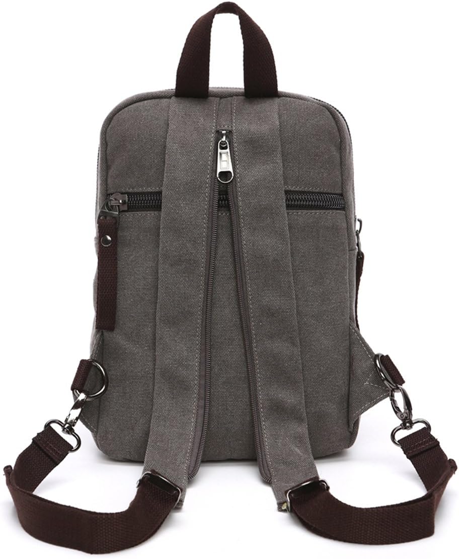 Arbag Small Cute Backpack Vintage Casual Canvas Shoulder Bag Daypack 8528bag,Grey