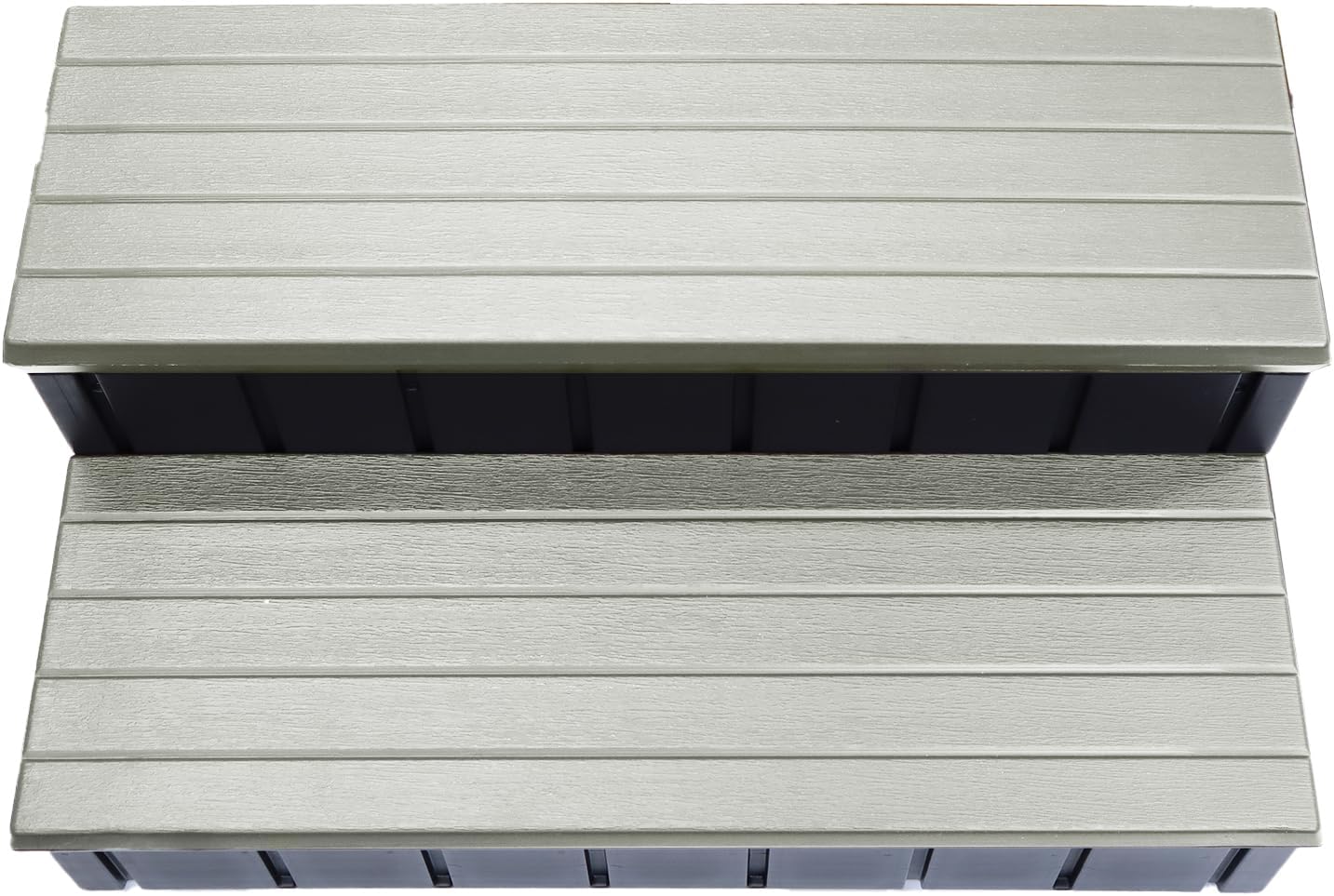 Confer Plastics Two Tier 36" Wide Deluxe Hot Tub Step. Non-Skid Spa Steps, Easy Installation, Sturdy, Long Lasting Upgrade to Your Space. Proudly Made in USA. - Espresso