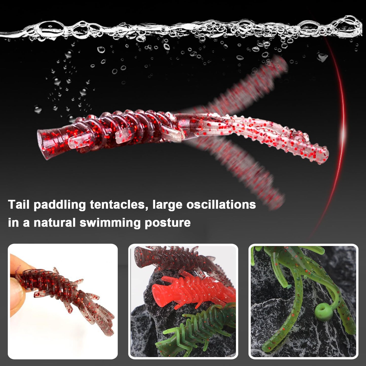 FREE FISHER 71Pcs Ned Rig Jig Heads with Hellgrammite Soft Plastic Fishing Lures Kit, Mushroom Head Ned Rig Super Realistic Soft Plastic Lures for Bass Trout Pike Walleye Crappie Saltwater Freshwater