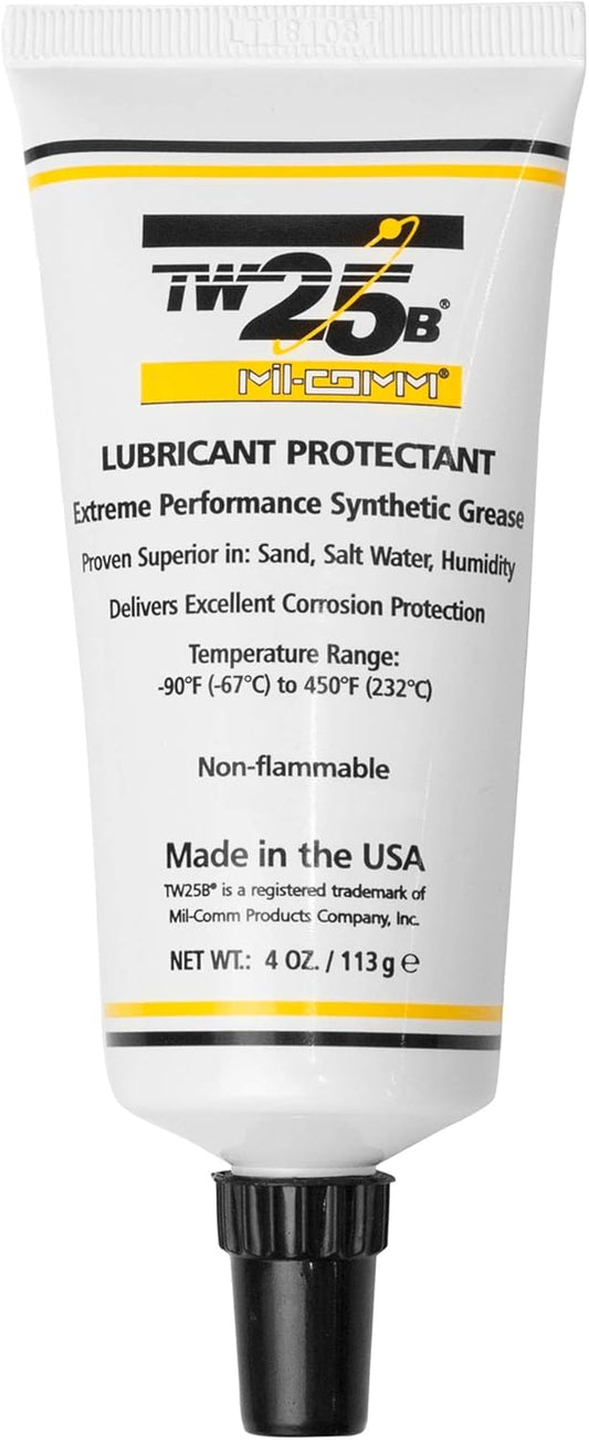 TW25B Premium Firearm and Gun Grease 4-Ounce Tapered Tip Tube, Synthetic Lubricant