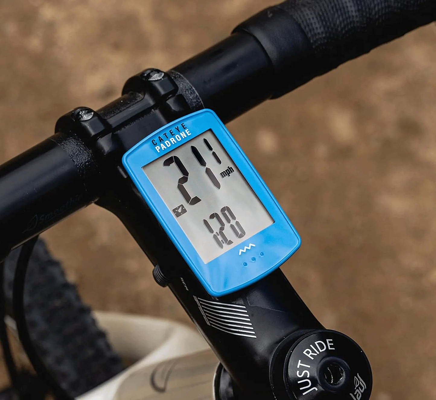 CATEYE Padrone Wireless Bike Computer – Oversized Display Cyclocomputer, Wireless Speedometer & Odometer, FlexTight™ Mount, Auto Start/Stop, Programmable Odometer