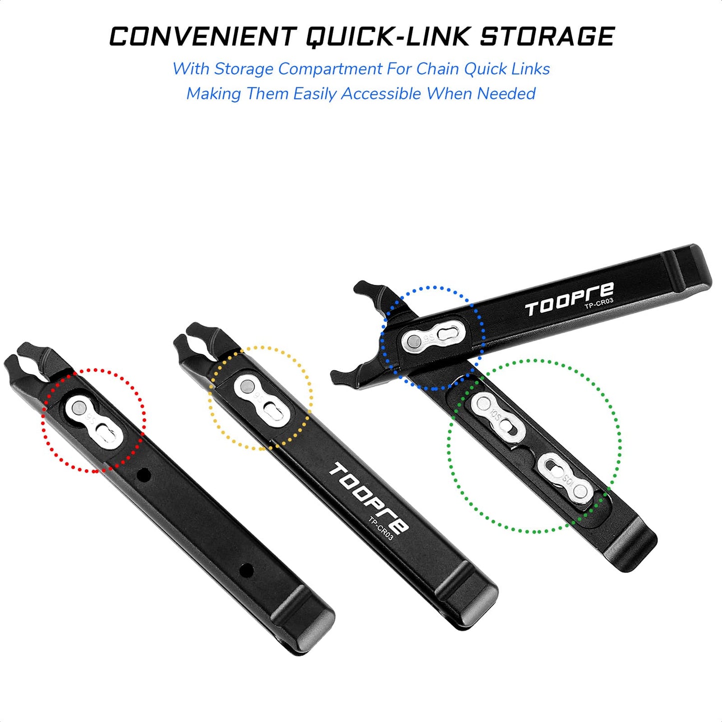 KIEVODE Multi-Functional Master Link Pliers with Master Link Removing, Tire Levers, Storage Links, and Chain Hook - Ideal for MTB, Road, Mountain Bicycle, BMX Bikes