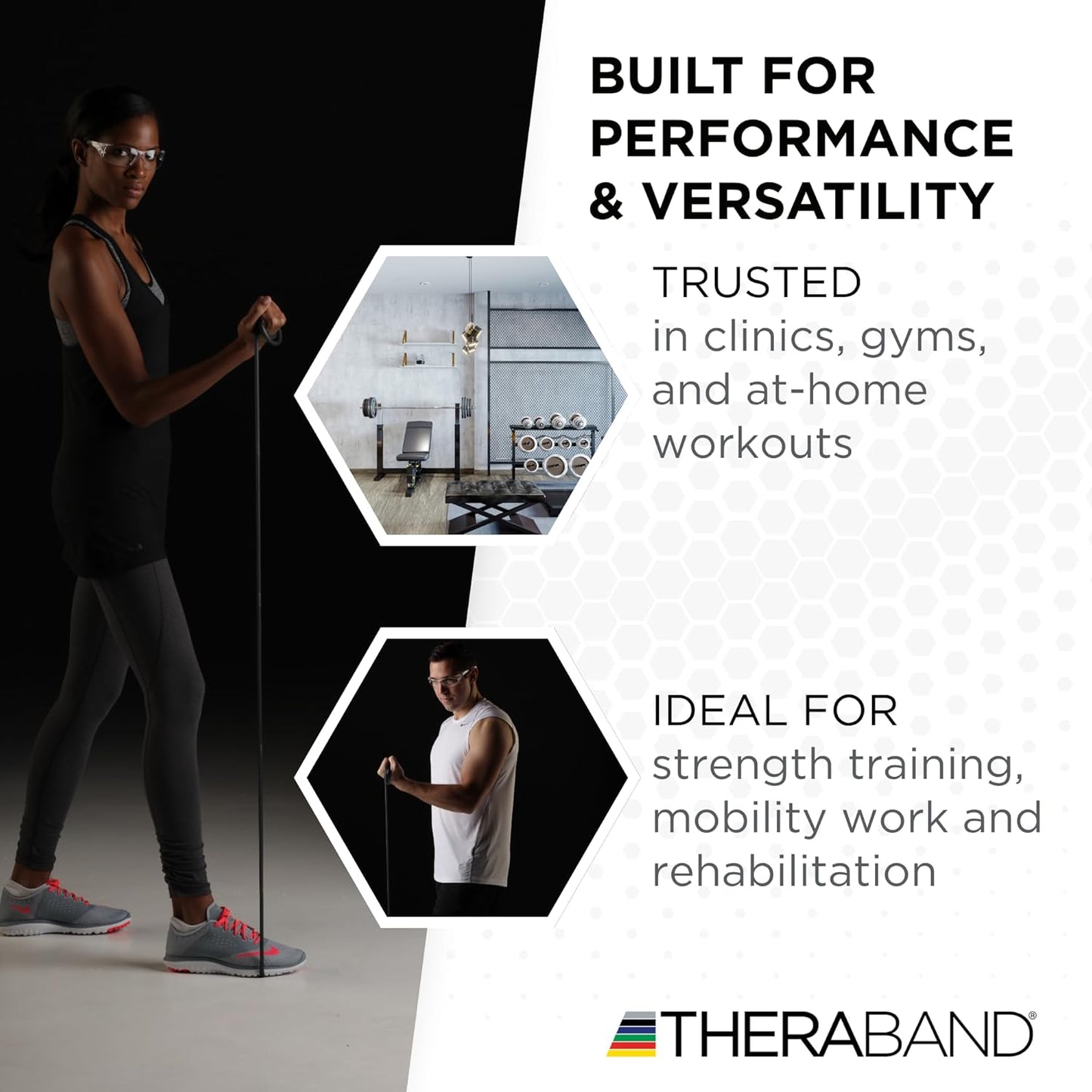 THERABAND Latex Resistance Tubing, Green, Heavy, Level 3, 100 ft Roll, Professional Grade Resistance Band for Exercise, Upper and Lower Body Workouts, Cut-to-Length, Color-Coded Levels
