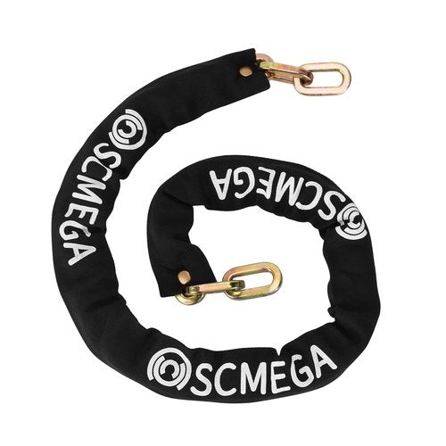 SCMEGA Heavy Duty Security Chain 4ft x 5/16"(8mm) Hardened Alloy Steel Gate Chain,Uncuttable Bike Chain,Thick Square Chain for Anti Theft,Motorcycles,Bicycles,Industrial Property,Valuable Possessions