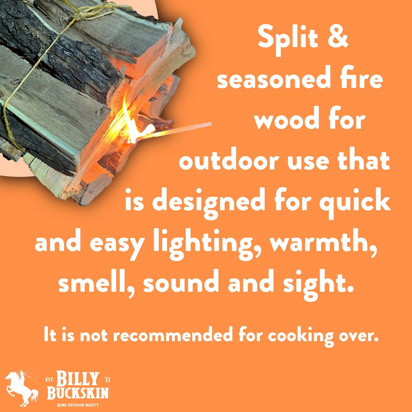 18 LB. Juniper Firewood & Fatwood Firestarter by Billy Buckskin Co., Aromatic & Seasoned Wood Logs, Fire Wood Logs Perfect Firestarter for Fire Pit, Fireplace, Campfires, Bonfire, Outdoor BBQ Grilling