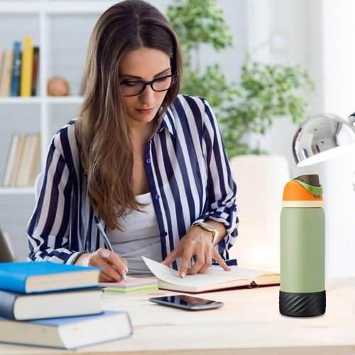 Silicone Boot for Owala 32 OZ Water Bottle, Boots Protector Sleeve Cover Bottom Bumper compatible with FreeSip Owala Water Bottles (Black, 8.5CM Boot Fits Owala 32 OZ Bottle)
