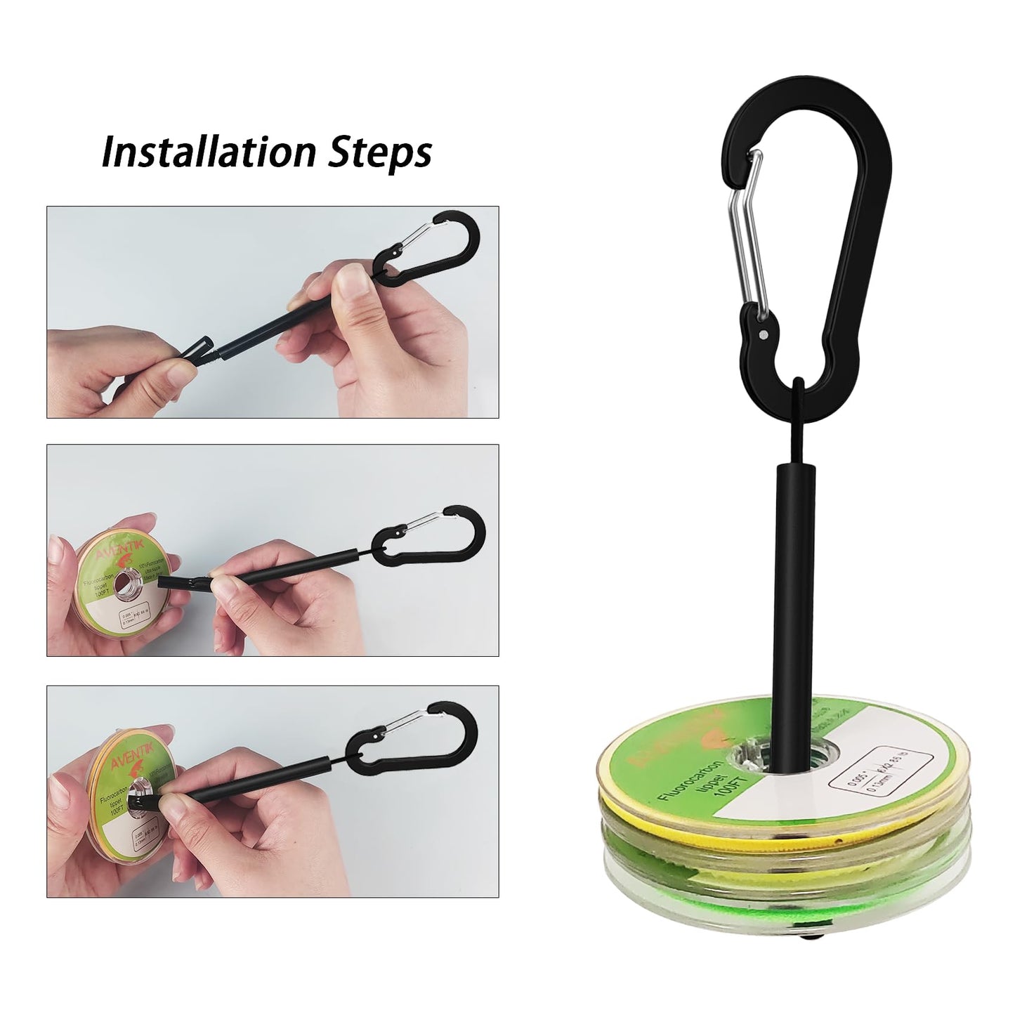 Aventik Fly Fishing Tippet Spool Holder Fly Fishing Gear for Fly Line Leader Organizer(Tippet Holder A)