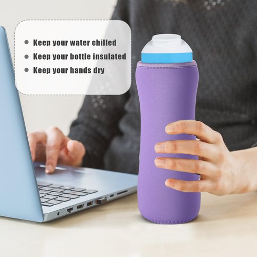 PEUTIER 2pcs Sleeve for Cirkul Water Bottle, 22oz Water Bottle Sleeve for Cirkul Plastic & Stainless Steel Bottle Neoprene Insulated Water Bottle Cover for Retaining Temperature