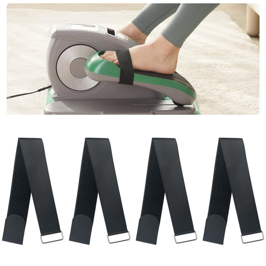 4 Pcs Adjustable Pedal Straps,Velcro Feet Pedal Strap, Compatible with Under Desk Elliptical, Peddler Foot & Leg Pedal Exercixer