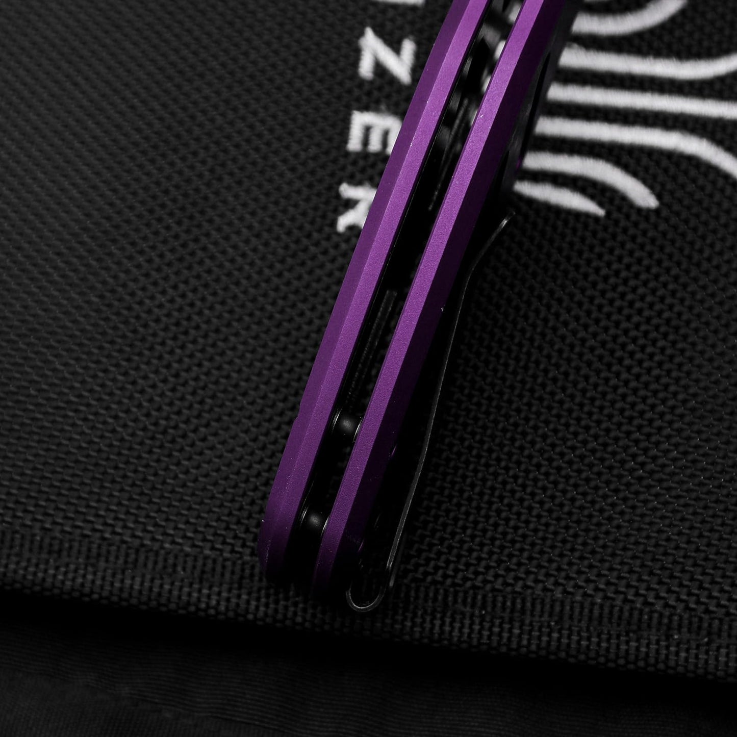 Kizer C01C Sheepdog Pocket Knife, 3.15" 154CM Blade Folding Knife with Durable Purple Aluminum Handle, EDC Camping Knives with Clutch Lock, Hiking Survival Knives with Thumb Stud and Hole, V4488AC1