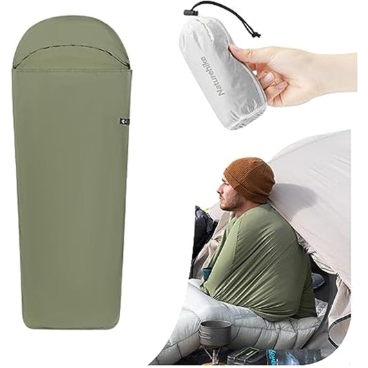 Naturehike Sleeping Bag Liner Ultra-Light 4.51oz - Adult Sleep Sack & Travel Sleep Sack Travel Sheets & Camping Sheet for Backpacking, Hotel, Hostels, Comfy & Easy Care, Full-Length…