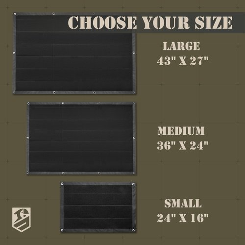 Bluyellow Patch Board Set with 3 Tactical Patches, American Flag Patch, Red Skull, Subdued Skull, Versatile Wall for Morale, Military, Army Patches, 23.6x15.7 Inches