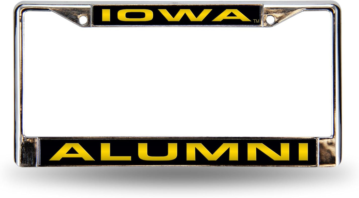 Rico Industries NCAA Unisex-Adult Laser Cut Inlaid Standard Chrome License Plate Frame