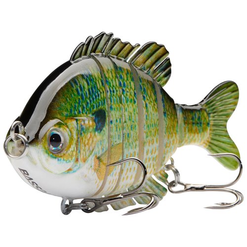 BASSDASH SwimPanfish Multi Jointed Panfish Bluegill Swimbaits Hard Topwater Bass Lures Fishing Lure Crank Saltwater 3.5in/0.85oz,Pack of 4