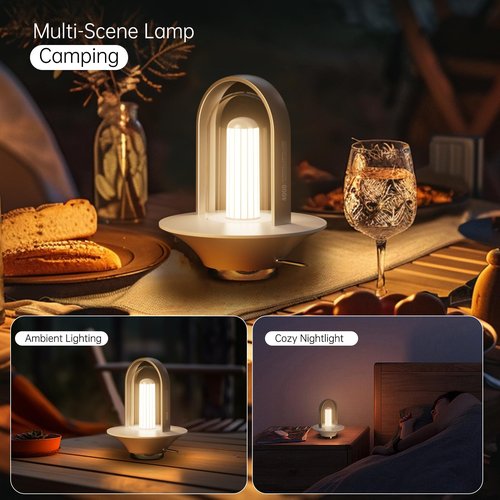ZUNLISHIAO Tent Lights Portable,Rechargeable Camping Lantern, 3 Lighting Modes,4000mAh Power Bank,IPX5 Waterproof,Up to 800H Running Time Emergency Hanging Light for Hurricane, Power Outages, Home
