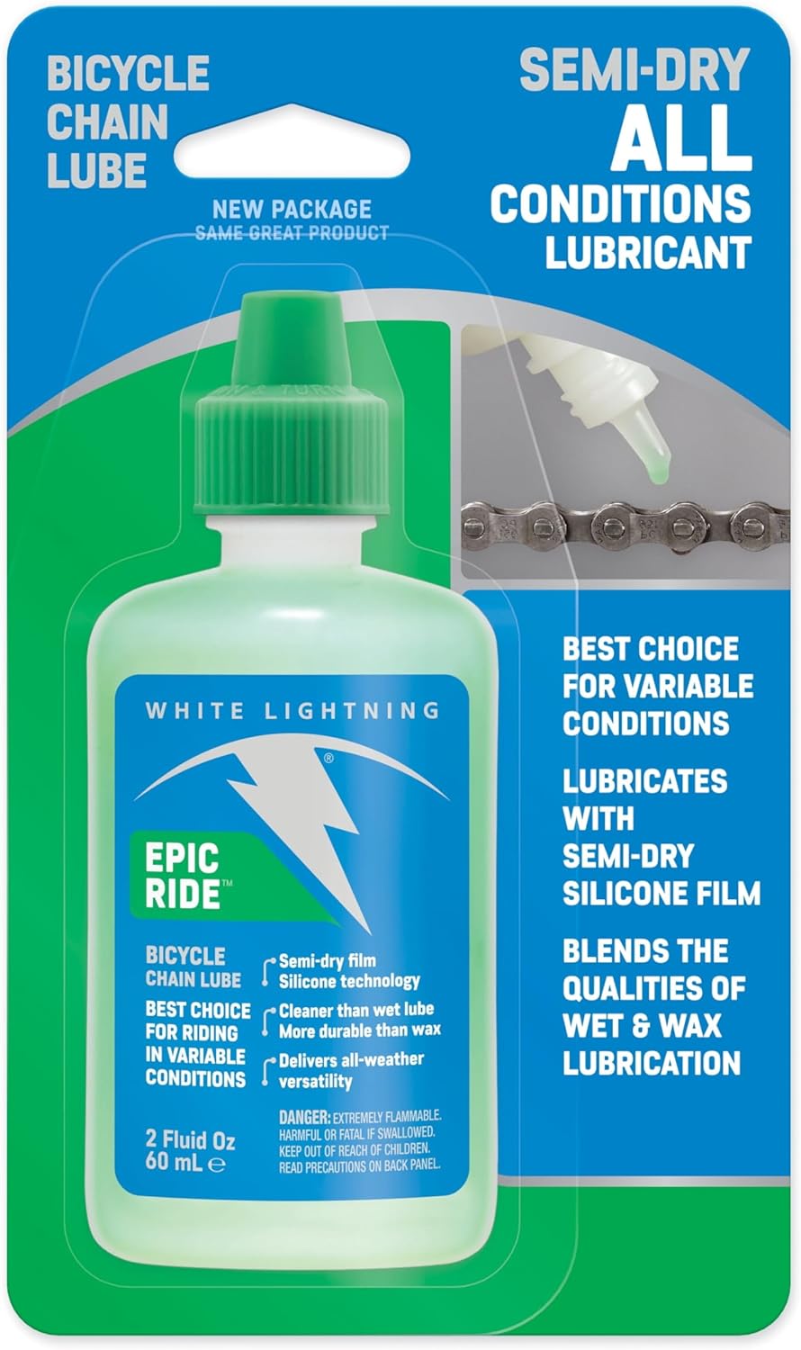 White Lightning Epic Ride All Conditions Light Bicycle Chain Lube Collection