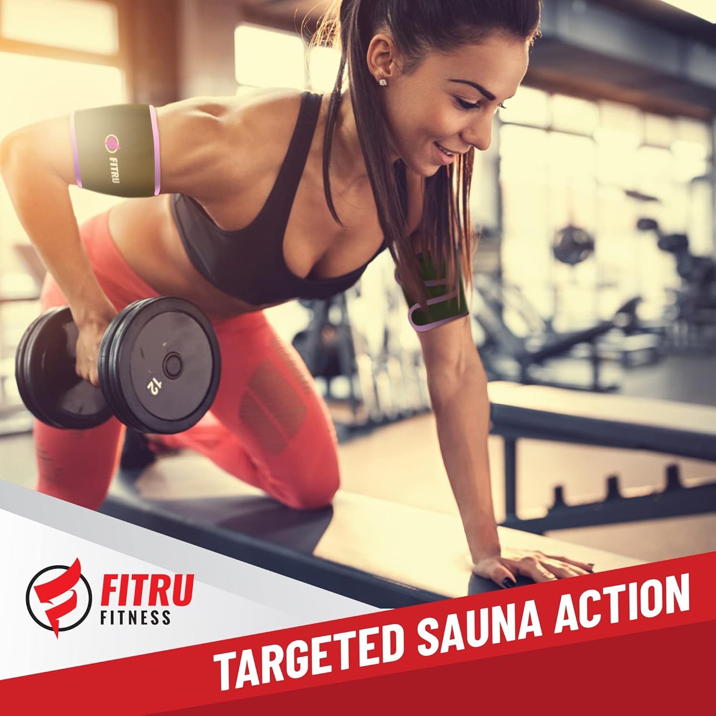 Fitru Premium Arm Trimmers for Men & Women | Sauna Arm Wraps for Flabby Arms Increasing Heat & Sweat During Exercise