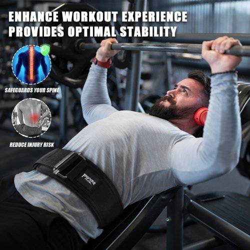 Weight Lifting Belt, PIXEL PANDA Self-Locking Weightlifting Belt, Weight Lifting belts, Premium Gym Belt for Men and Women, Professional Powerlifting Belt for Workout Fitness Squats Deadlifts Bodybuilding (Medium (29-34"/75-88CM), Black)