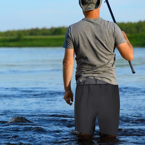 Zsrivk Fishing Waders with Boots, Nylon/PVC Waist Wader Pants Fishing Waders for Men Women, Waterproof Bootfoot Waders (M10)