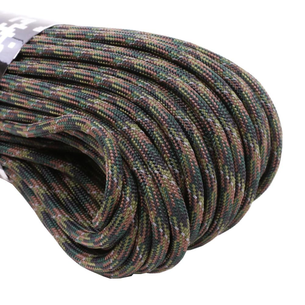 Atwood Rope - Woodland Camo 550 Paracord, 7 Strand Core 1/8 inch x 100 Foot - 2 Pack