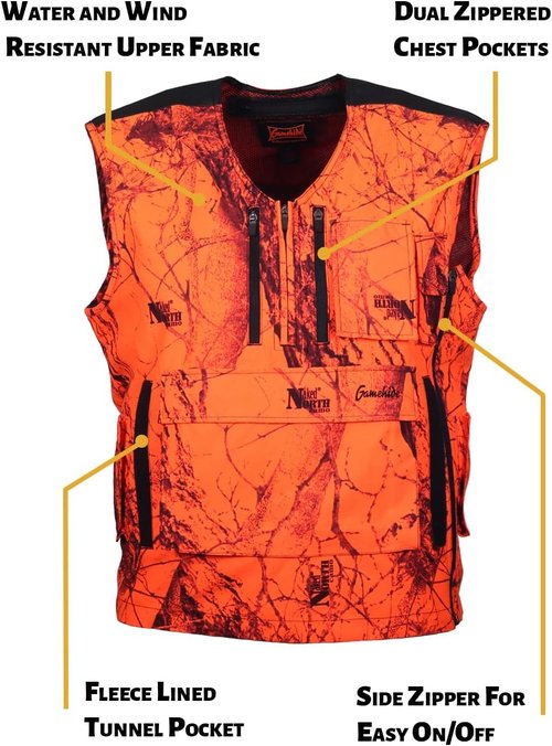 Blaze Orange Big Game Hunting Vest - Gamehide Mountain Pass Extreme
