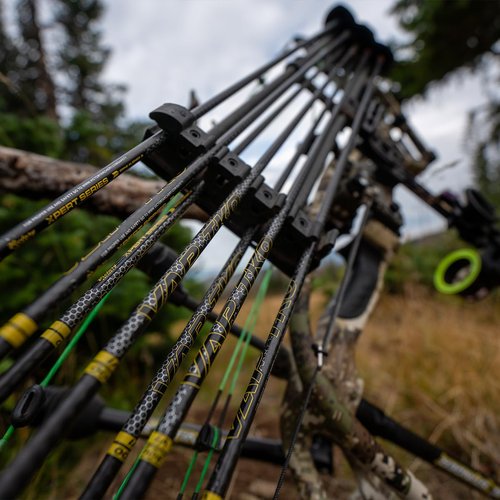 Victory Archery VAP TKO 0.166" Micro Diameter Hunting Arrow (Spine: 350, 6 Pack Fletched, Straightness ± 0.001 - Elite - Yellow)