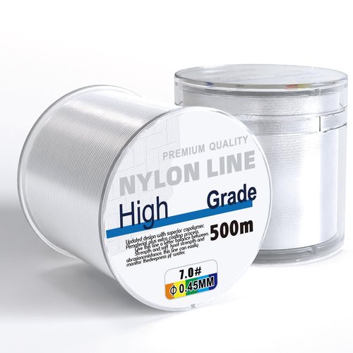 Clear Fishing Wire, 1640FT Fishing Line Clear Invisible Hanging Wire Strong Nylon String Supports 40 Pounds for Balloon Garland Hanging Decorations