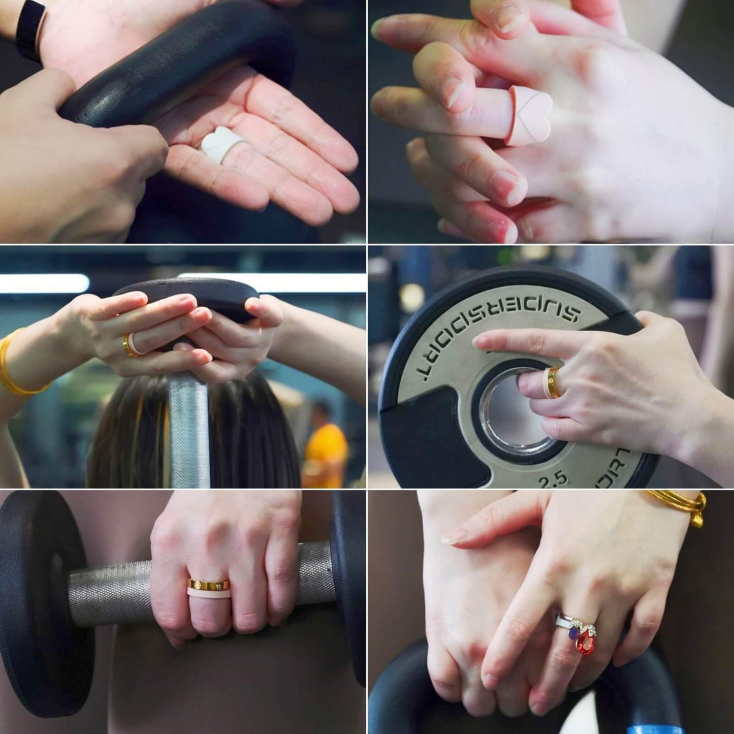 PCJJ Silicone Ring Protector Sleeve for Oura Gen 4, Metal Ring Guards for Women, 4PCS Heart-Shaped Covers for Gym & Travel (US4-14)