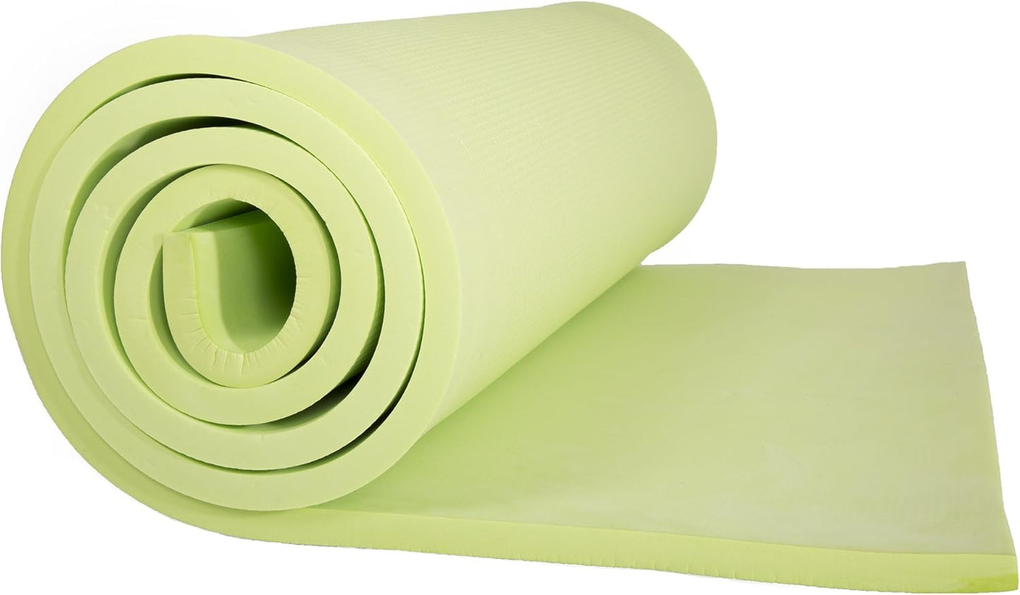 Sleeping Pad, Lightweight Non Slip Foam Mat with Carry Strap by Wakeman Outdoors (Thick Mattress for Camping, Hiking, Yoga and Backpacking) (Green) , 72 inches (L) x 24 inches (w) x 0.50 inch (H)