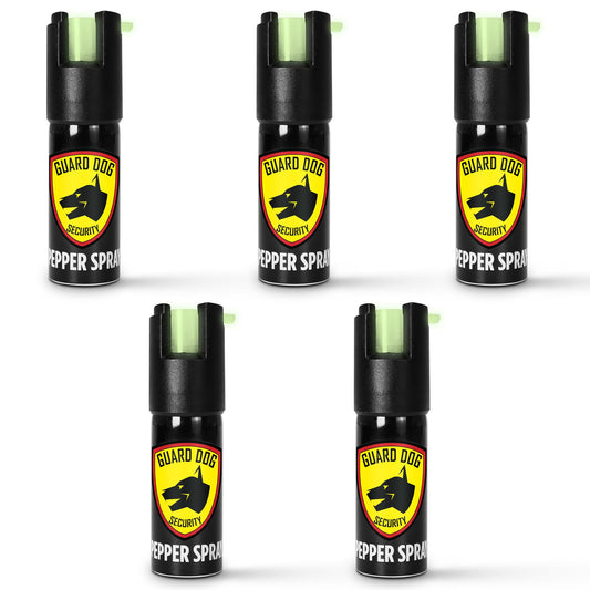 Guard Dog Security Self Defense Pepper Spray Glow in The Dark, OC Spray, UV Dye, Twist Top, Compact Size Self Defense Tool for Women and Men, Police Grade Formula, Up to 16 Feet Long Range