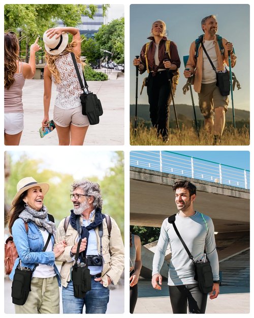 sportsnew Water Bottle Carrier Bag with Phone Pocket for Stanley Brumate era 40oz Accessories Insulated Water Bottle Holder Pouch with Strap Stanley Cup Sling Bag with Straw Cover for Crossbody