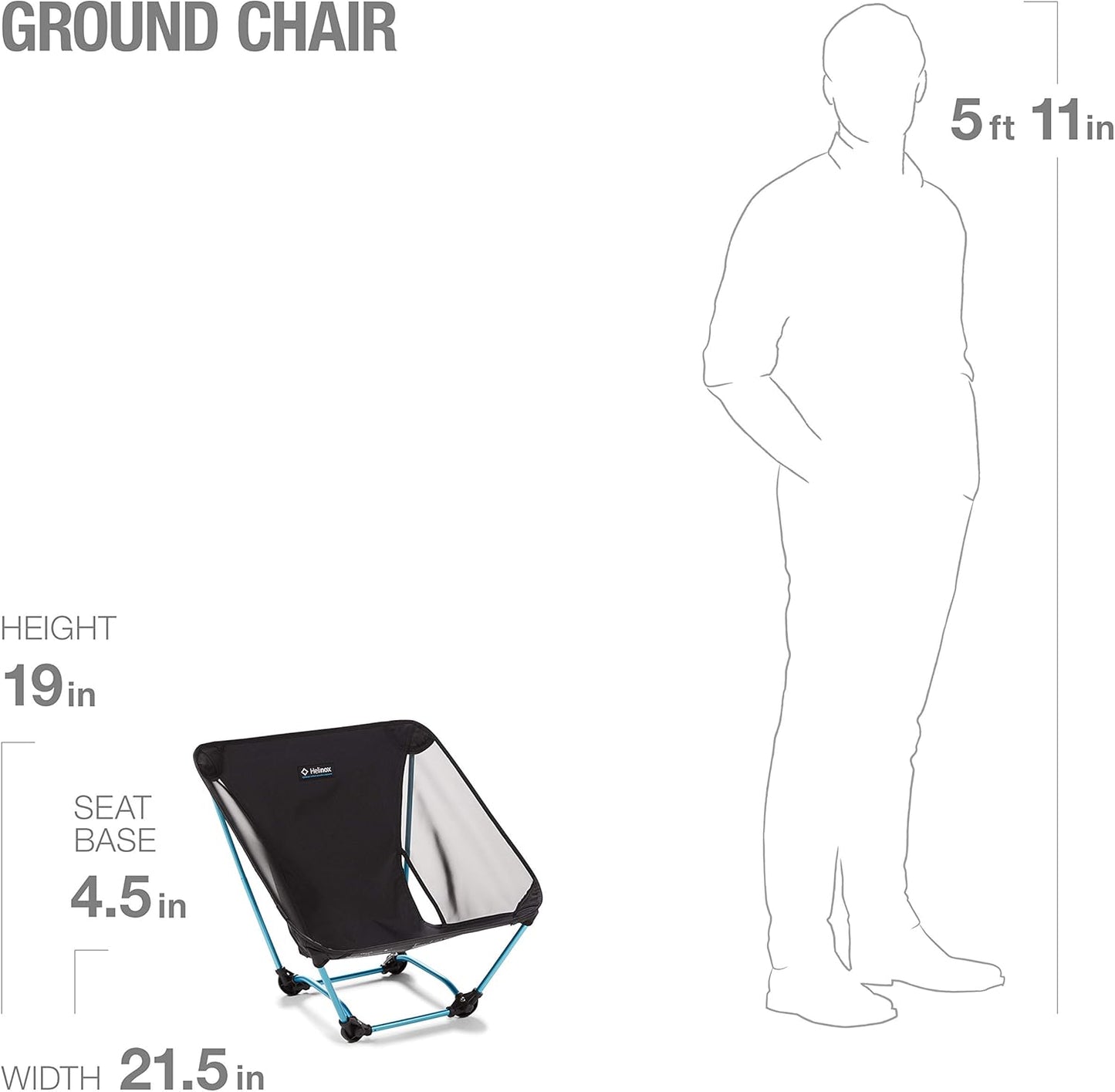 Ultralight Helinox Ground Chair - Portable Outdoor Camping Seat for Travel