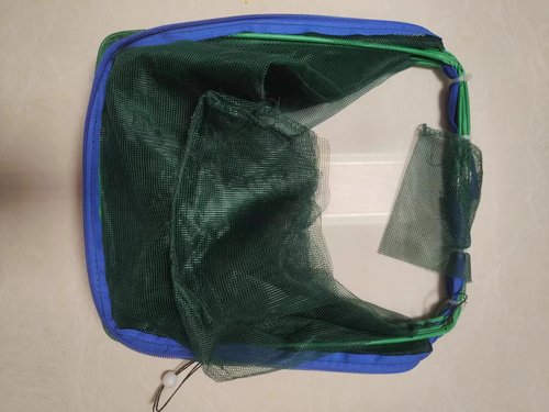 Grinmood Minnow Trap 6 Hole Portable Folding Umbrella Fishing Net Trap PE mesh Iron Frame Crab Pots with Floating Ring and Rope for Catching Live Bait Fish Crawfish Shrimp Trout Crab
