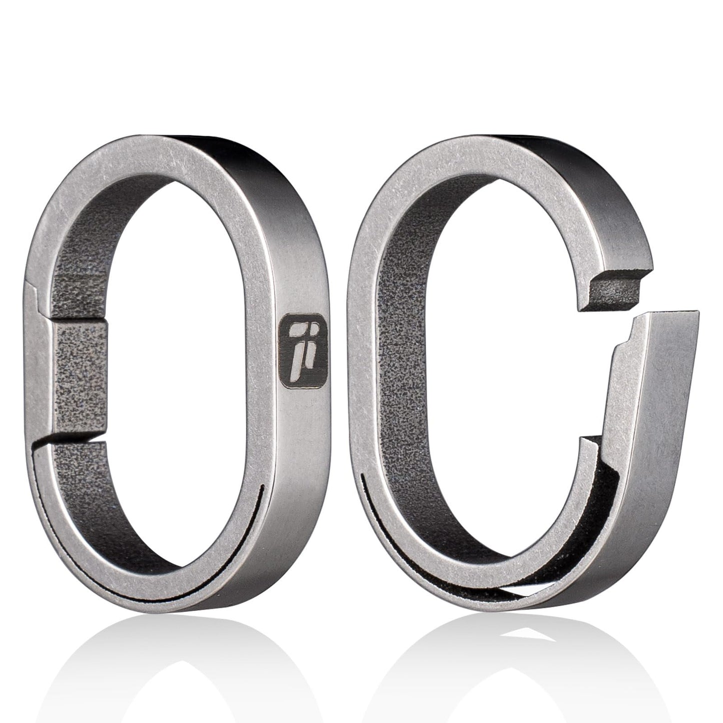 FEGVE Titanium Small Key Chain Rings, Quick Release Connecting Keychain Mini Carabiner for Keys Wristlet Bag