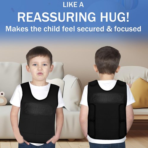 Weight Vest for Kids Black (Black, Large)