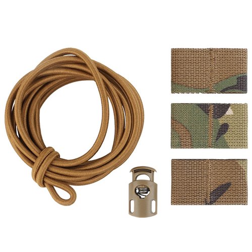 Tactical Flag Bungee Elastic Fastener Strap Shock Cord Retention Molle Webbing Loop Cord Lock Secure Plate Carrier Attachment