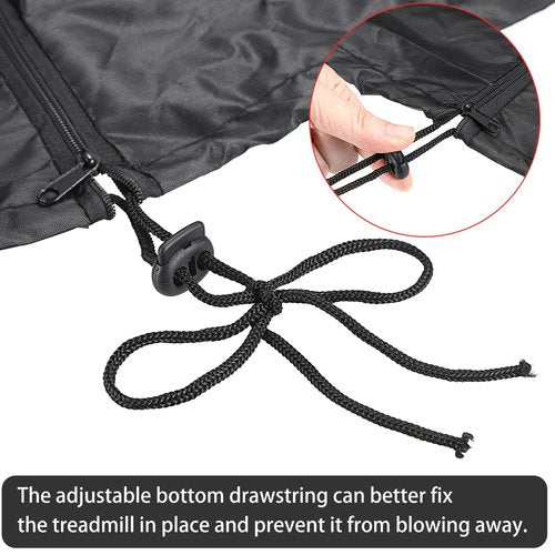 OwnMy Black Large Treadmill Dust Cover for Home Gym Running Machines, 79" L x 37" W x 59" H Indoor Outdoor Treadmill Cover, Waterproof Windproof Treadmills Dust Covers