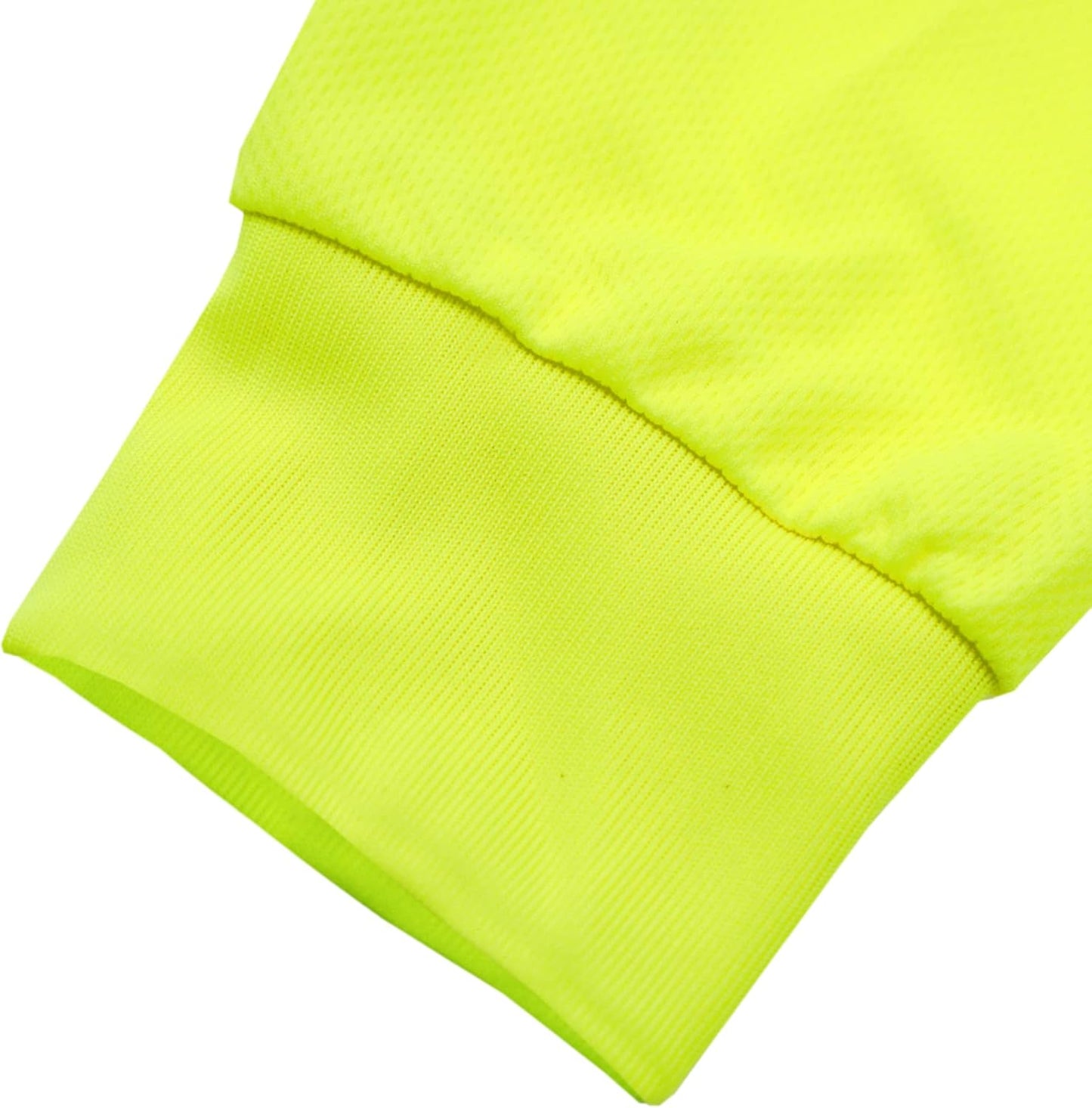 JORESTECH Safety Bright Visibility Long Sleeve Work T Shirt with Chest Pocket, Moisture Wicking Fabric