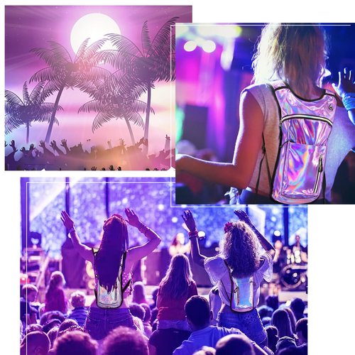 Hydration Backpack, Water Backpack with 2L Hydration Bladder, Rave Backpack Hydration Pack, Festival Essential for Raves, Hiking, Cycling, Climbing, Running, Outdoor, Camping and More